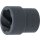 Spiral-Profil-Steckschlüssel-Einsatz / Schraubenausdreher | Antrieb Innenvierkant 12,5 mm (1/2") | SW 22 mm