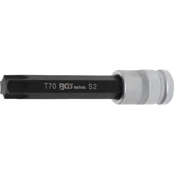 Bit-Einsatz | Länge 120 mm | Antrieb Innenvierkant 12,5 mm (1/2") | T-Profil (für Torx) T70