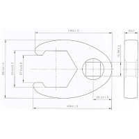 Hahnenfußschlüssel | Antrieb Innenvierkant 20 mm (3/4") | SW 50 mm